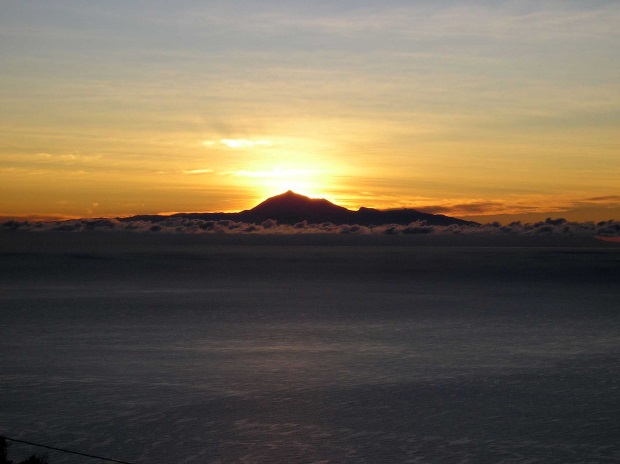 Blick auf den Teide bei Sonnenaufgang
