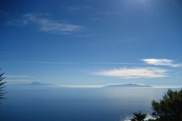 Blicka auf Tenerife und La Gomera