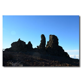 Der höchste Punkt des Roque - alte Vulkanschlote, die Wind und Wetter trotzen