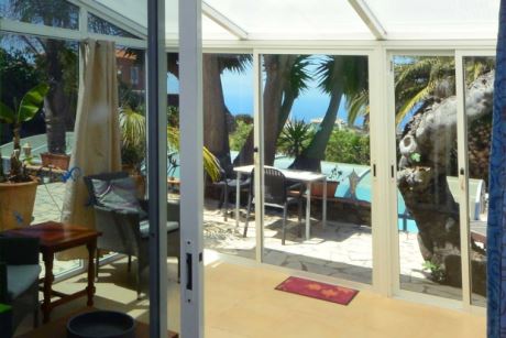 Apartment 1, Wohnküche, Wintergarten