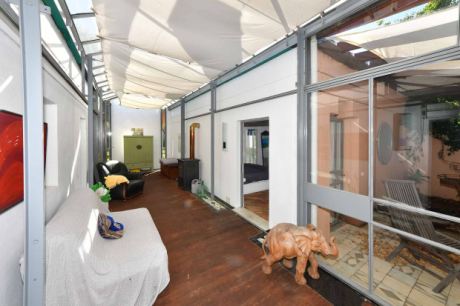Wintergarten, Durchgang zum teilüberdachten Patio, Durchgang Schlafzimmer 1